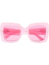 Gucci Sonnenbrille Im Oversized-look In Pink