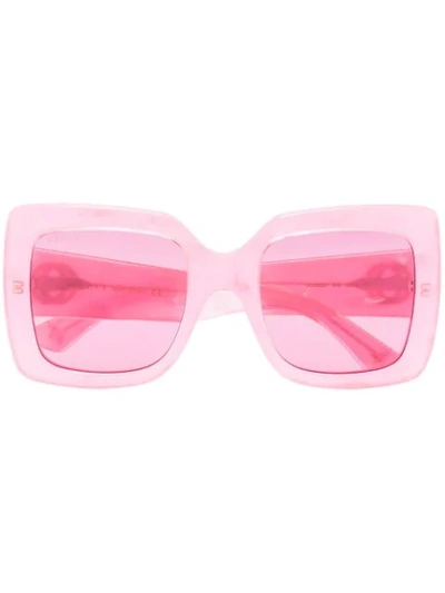 Gucci Sonnenbrille Im Oversized-look In Pink