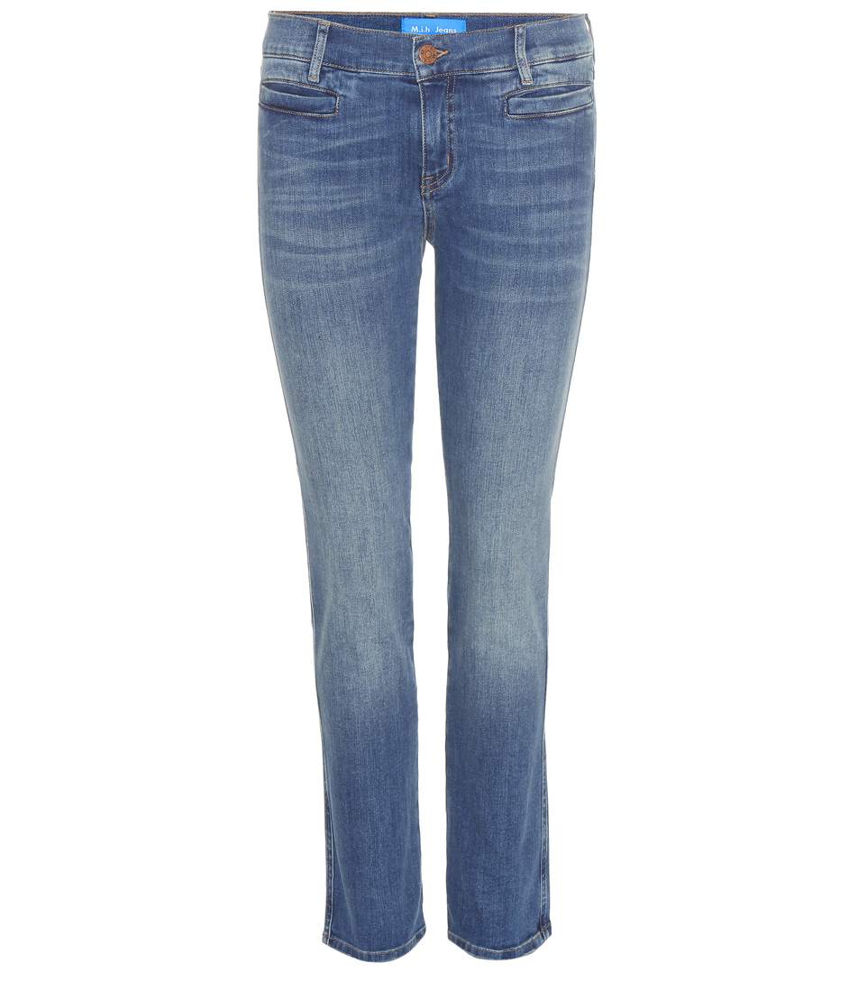 M.i.h Jeans Paris Cropped Jeans In Blue | ModeSens