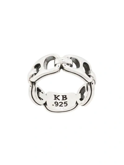 King Baby Small Pop Top Infinity Band Ring In Silver