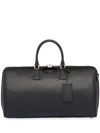 Prada Logo Plaque Duffle Bag - Black