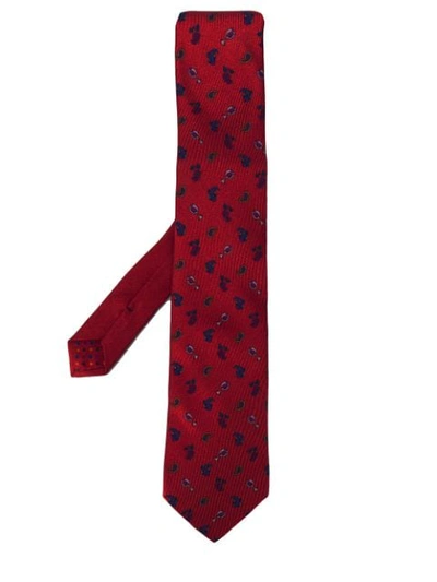 Etro Paisley Tie In Red