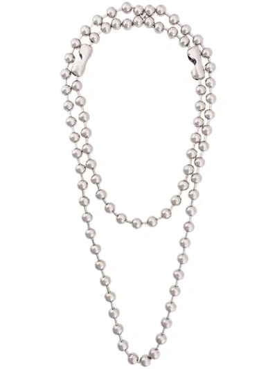 Mm6 Maison Margiela Klassische Halskette In Silver