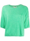 Autumn Cashmere Shortsleeved Sweater In Green