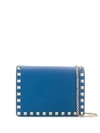 Valentino Garavani Rockstud Crossbody Bag In Blue