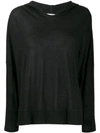 Fine Edge Fine Knit Hooded Sweater In Black