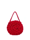 Alienina Rope Knit Tote Bag - Red
