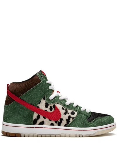 Nike Sb Dunk High Pro Qs "dog Walker" Sneakers In Green