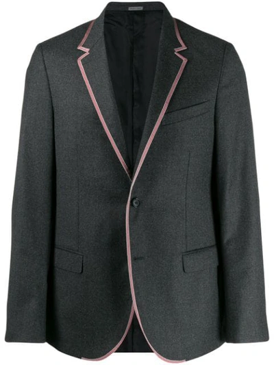 Lanvin Blazer Mit Pinken Borten In Grey