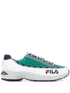 Fila Dragster Sneakers In 90q White/green/blue