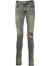 Amiri Skinny Fit Jeans In Dirty Indigo