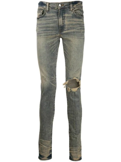 Amiri Skinny Fit Jeans In Dirty Indigo