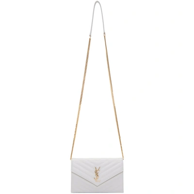 Saint Laurent Off-white Monogramme Envelope Chain Wallet Bag
