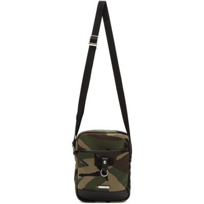 Saint Laurent Camouflage-print Canvas And Leather Cross-body Bag In 3066 Camobk
