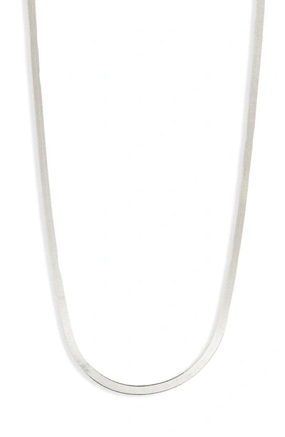 Argento Vivo Herringbone Chain Necklace In Silver