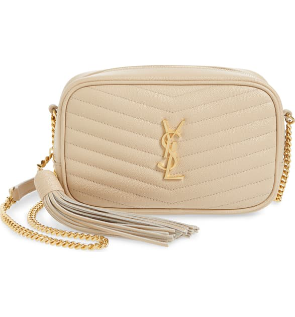 Saint Laurent Mini Lou Quilted Leather Crossbody Bag In New Powder | ModeSens