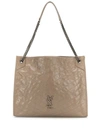 Saint Laurent Niki Crinkled Calf Tote Bag In Neutrals