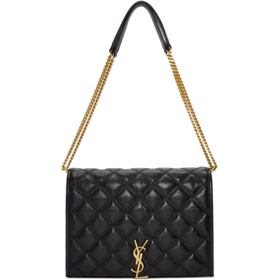 Saint Laurent Becky Small Monogram Ysl Quilted Shoulder Bag In Black