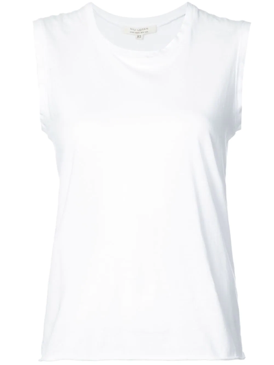 Nili Lotan Muscle Cotton-jersey Tank Top In White