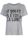 Cinq À Sept Celestial Graphic Print T-shirt In Grey