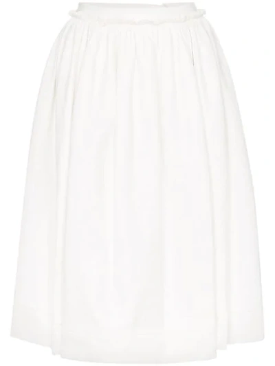 Marni Midi Circle Skirt In White