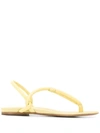 Del Carlo Slingback Thong Sandals - Yellow