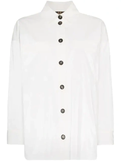 Fendi Oversized Shirt In White