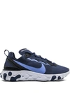 Nike Men's React Element 55 Casual Shoes, Blue - Size 10.0 In Midnight/navy/royal Pulse