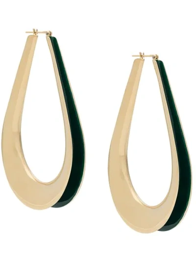 Annelise Michelson Enamel Hoop Earrings In Gold