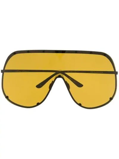 Rick Owens Shield Sunglasses In Black