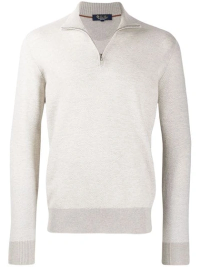 Loro Piana Roll Neck Sweater In Grey