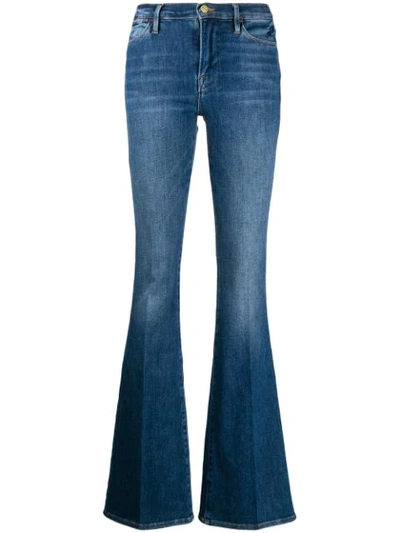 Frame Slim-fit Flared Jeans In Blue
