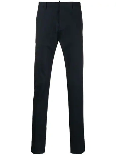 Dsquared2 Slim-fit Tailored Trousers In Blue