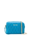 Miu Miu Matelassé Shoulder Bag In Blue