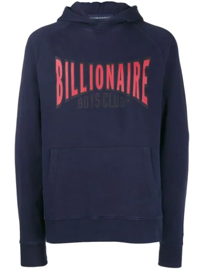 Billionaire Boys Club Logo Print Hoodie In Blue