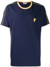 Versace Contrast Trim T-shirt In V1380 Bluette