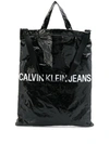 Calvin Klein Jeans Est.1978 Logo Market Tote In Black