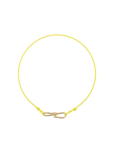 Annelise Michelson Extra Small Wire Cord Bracelet In Yellow