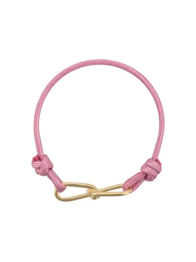 Annelise Michelson Medium Wire Cord Bracelet In Pink