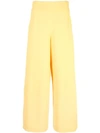 Alice And Olivia Alice + Olivia Donald Cropped Wide-leg Pants In Yellow