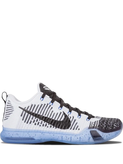 Nike Kobe 10 Elite Low Premium Sneakers In White/black