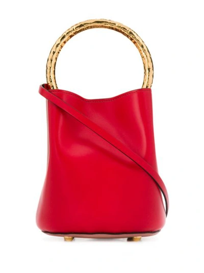 Marni Pannier Top Handle Bag In Red