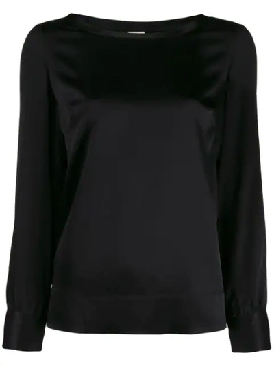 Pinko Long-sleeve Fitted Blouse - Black