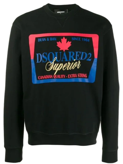 Dsquared2 Graphic Logo Sweatshirt In Black