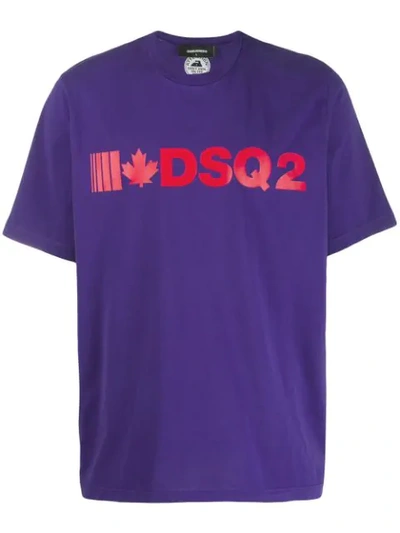 Dsquared2 Classic Logo T-shirt In Purple
