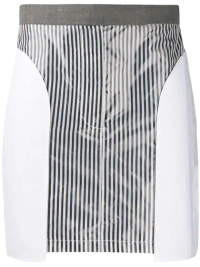 Thom Browne Inside-out Effect Mini Skirt In Weiss
