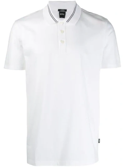 Hugo Boss Short-sleeved Polo Shirt In White