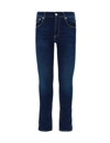 Alexander Mcqueen Logo-embroidered Slim-fit Jeans In Blue