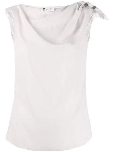 Lanvin Tank Top With Knot Detail In Neutrals