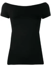 Helmut Lang Boat Neck T-shirt In Black